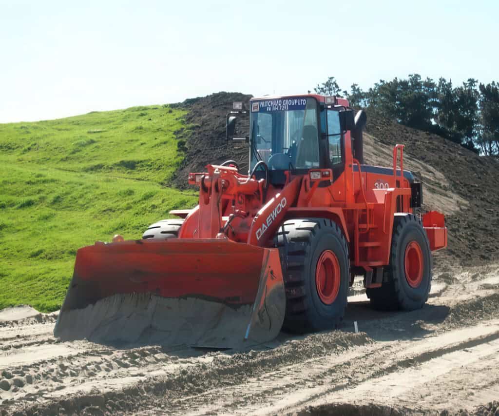 Digger used in a WTR course in Porirua
